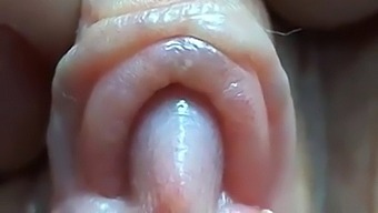 Girl Indulges In Solo Play With Closeup Of Clitoris