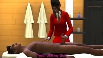 African-American Teen Experiences His First Indian Massage In A Local Parlor