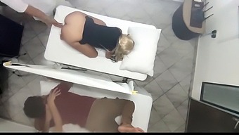 Amazing Wife Pleasures Herself While Being Fucked By Masseuse During Couples Massage