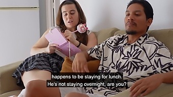 Martina'S Provocative Behavior With Her Father'S Friend In Uniform